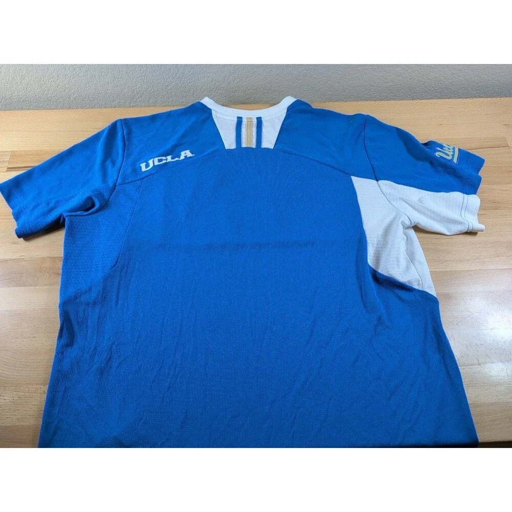 ADIDAS UCLA BRUINS FOOTBALL PLAYER CREW CLIMALITE T-SHIRT BLUE XL